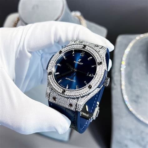 hublot blue diamond|hublot diamond calendar.